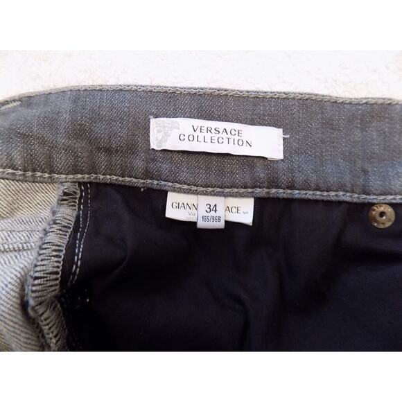 Versace Collection gray straight leg jeans womens size 34 - Picture 6 of 9